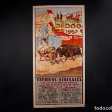 Carteles Toros: CARTEL PLAZA DE TOROS DE BILBAO 1957. Lote 72009627