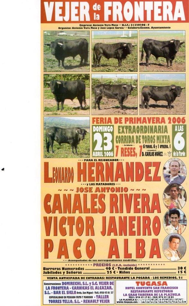 Carteles toros: Cartel de toros Vejer de la Frontera - Foto 1