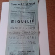 Carteles Toros: LA LÍNEA DE LA CONCEPCIÓN PROGRAMA DE TOROS 1955. Lote 81471484