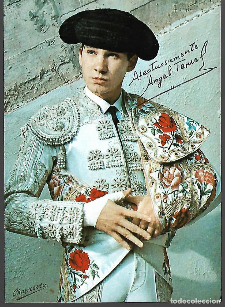 Carteles toros: POSTAL DE TORERO DE ANGEL TOMAS - Foto 1