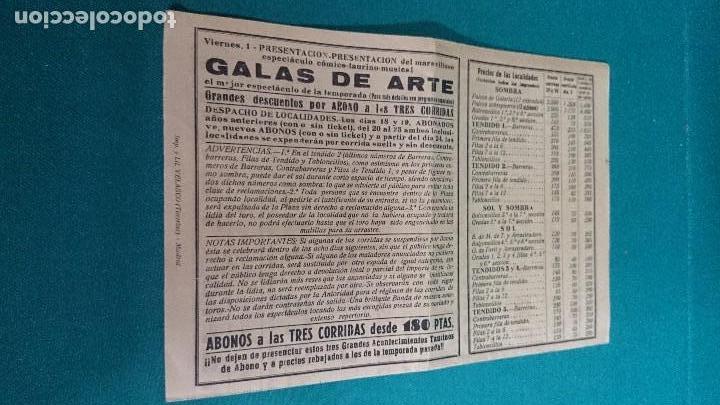 Carteles toros: PROGRAMA DE MANO, PLAZA DE TOROS DE BURGOS 1960 - Foto 3
