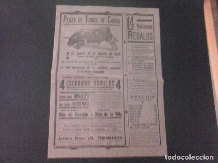 Carteles toros: cartel de toros de cabra 1940 - Foto 1