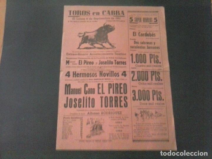 Carteles toros: cartel de toros de cabra a&ntilde;o 1961 - Foto 1
