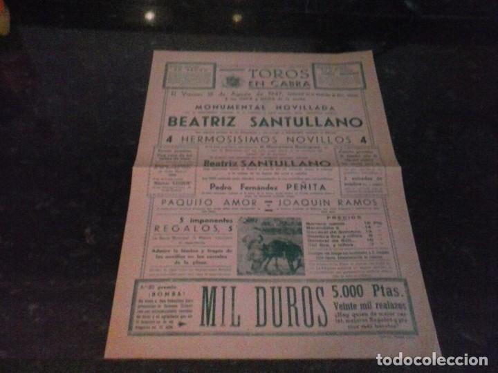 Carteles toros: cartel de toros de cabra 1947 - Foto 1