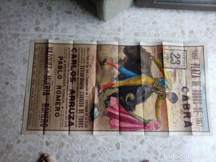 Carteles toros: cartel de toros de cabra a&ntilde;o 1957 - Foto 1