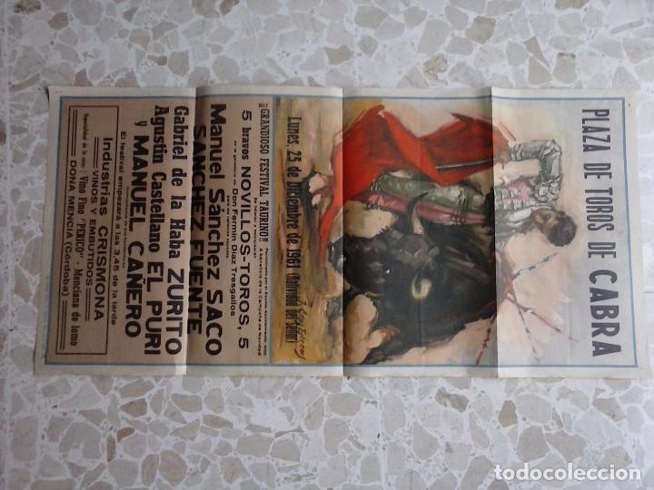 Carteles toros: cartel de toros de cabra a&ntilde;o 1961 - Foto 1