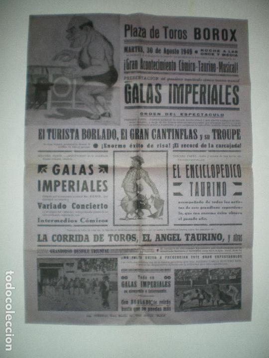 Carteles toros: PLAZA TOROS BOROX 1949 - Foto 1