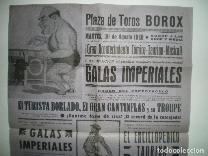 Carteles toros: PLAZA TOROS BOROX 1949 - Foto 2