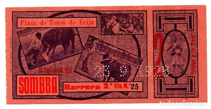 Carteles toros: ENTRADA DE TOROS &Eacute;CIJA 1928 - Foto 1