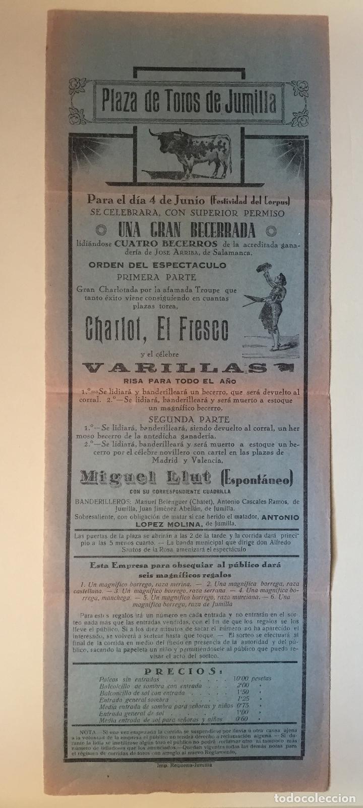 Carteles toros: CARTEL DE TOROS- JUMILLA 1.93..... - Foto 1