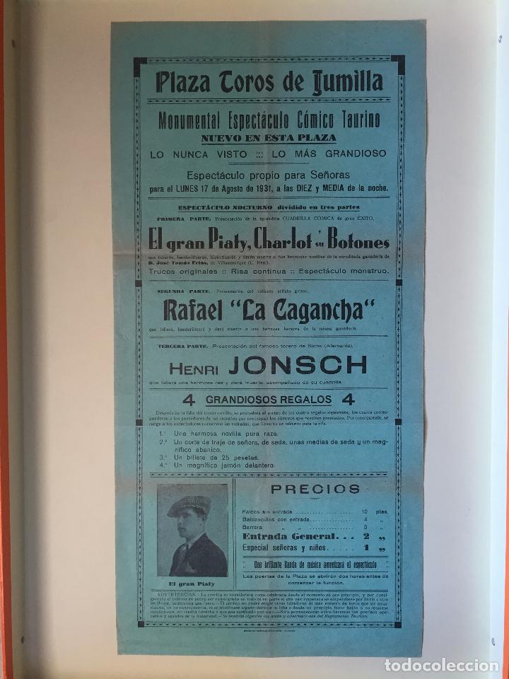 Carteles toros: CARTEL DE TOROS- JUMILLA 1.931 - Foto 1