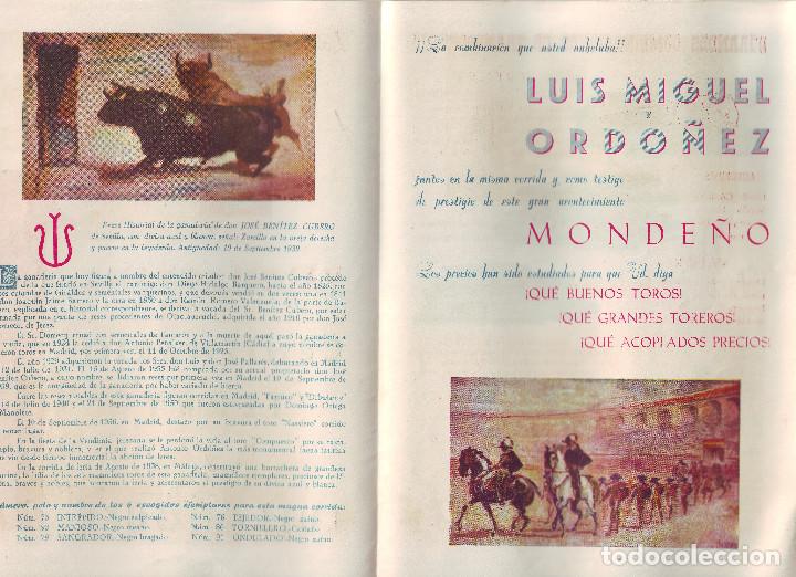 Carteles toros: PROGRAMA DE MANO DE TOROS EN EL PUERTO DE SANTA MARIA - Foto 1