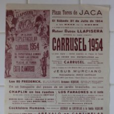 Carteles Toros: JACA, HUESCA - CARTEL TOROS, AÑO 1954