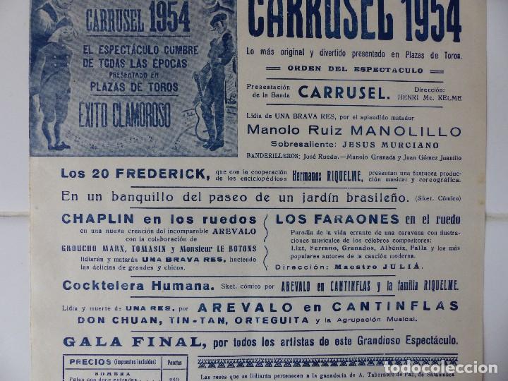 Carteles toros: LOGRO&Ntilde;O - CARTEL TOROS, A&Ntilde;O 1954 - Foto 3
