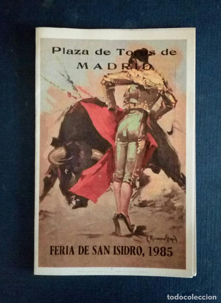 Carteles toros: PROGRAMA PLAZA DE TOROS DE MADRID - FERIA DE SAN ISIDRO 1985. - Foto 1