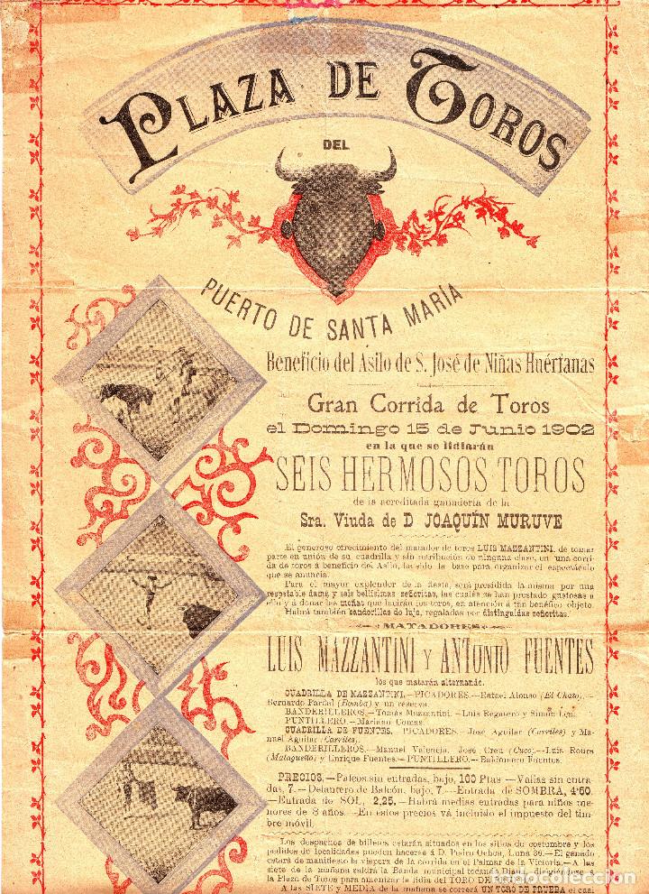 cartel plaza de toros puerto de santa maria 190 - Buy Antique bullfighting  posters on todocoleccion