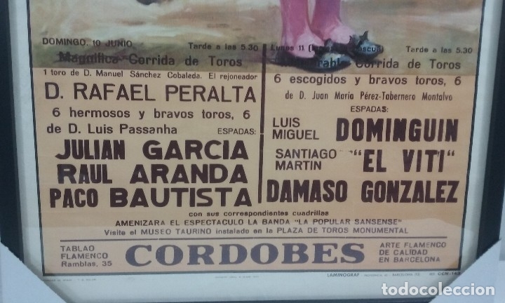 Carteles toros: Cartel Luis Miguel Dominguin. - Foto 4