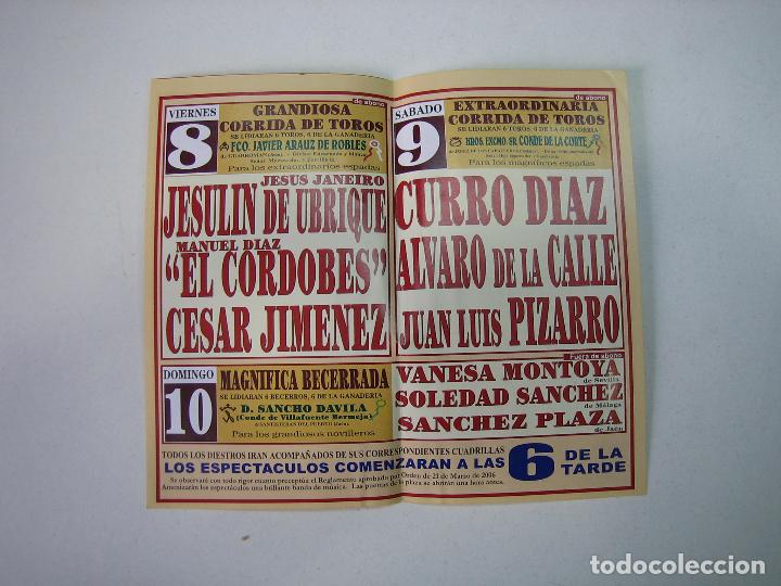Carteles toros: 1. Programa plaza de toros de Vva del Arzobispo - Foto 2