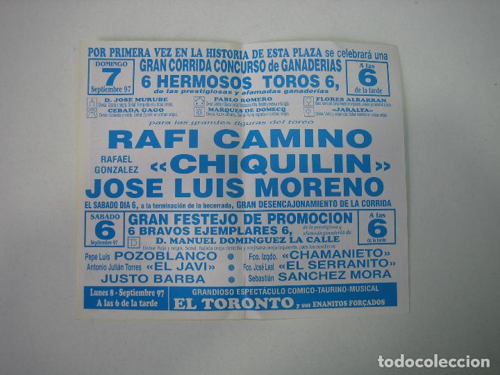 Carteles toros: 1. Programa plaza de toros de Belmez - Foto 2