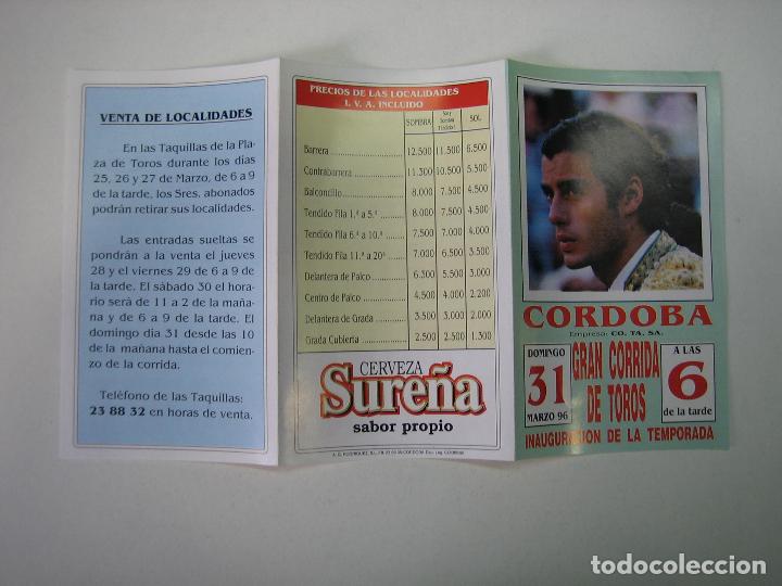 Carteles toros: 1. Programa plaza de toros de Cordoba - Foto 1