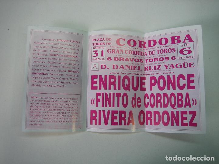 Carteles toros: 1. Programa plaza de toros de Cordoba - Foto 2