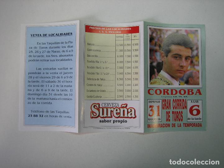 Carteles toros: 1. Programa plaza de toros de Cordoba - Foto 1