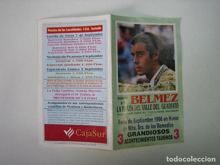 Carteles toros: 1. Programa plaza de toros de Belmez - Foto 1