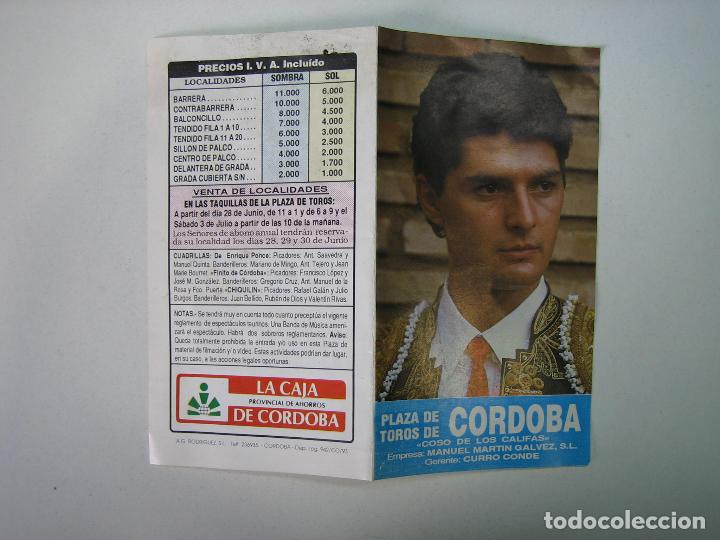 Carteles toros: 1. Programa plaza de toros de Cordoba - Foto 1