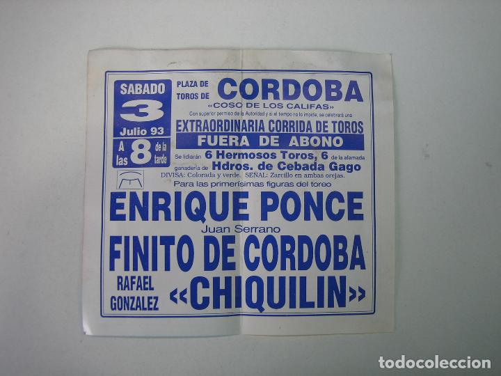 Carteles toros: 1. Programa plaza de toros de Cordoba - Foto 2
