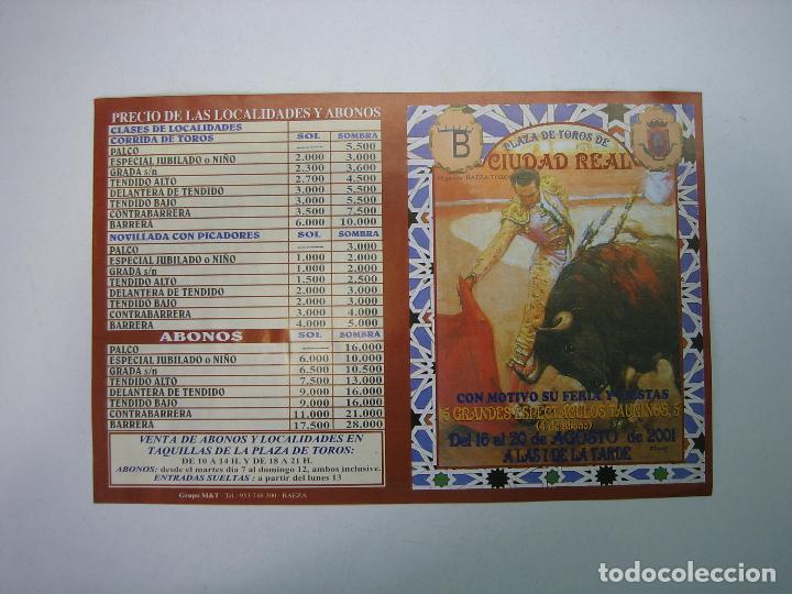 Carteles toros: 1. Programa plaza de toros de Ciudad Real - Foto 1