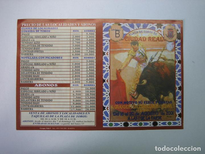 Carteles toros: 1. Programa plaza de toros de Ciudad Real - Foto 1