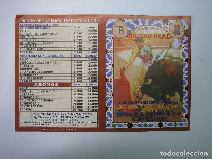 Carteles toros: 1. Programa plaza de toros de Ciudad Real - Foto 1