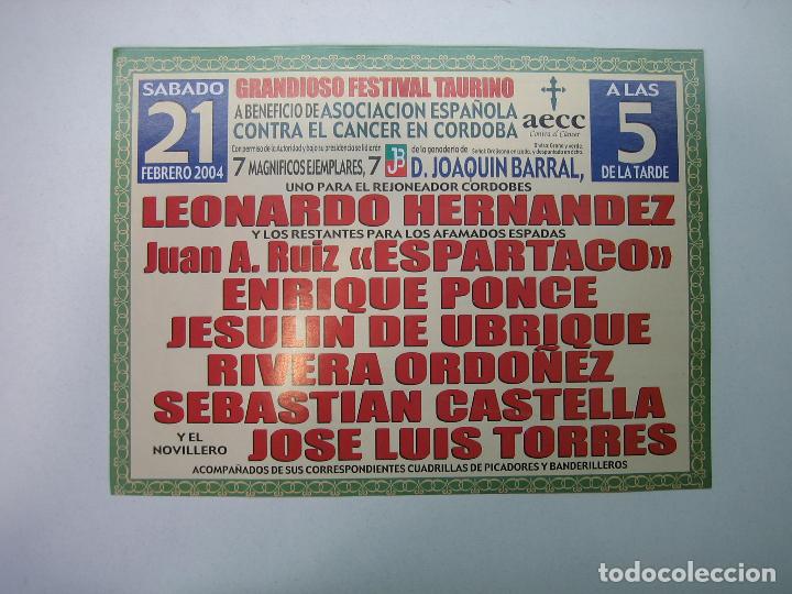 Carteles toros: 1. Programa plaza de toros de Cordoba - Foto 2