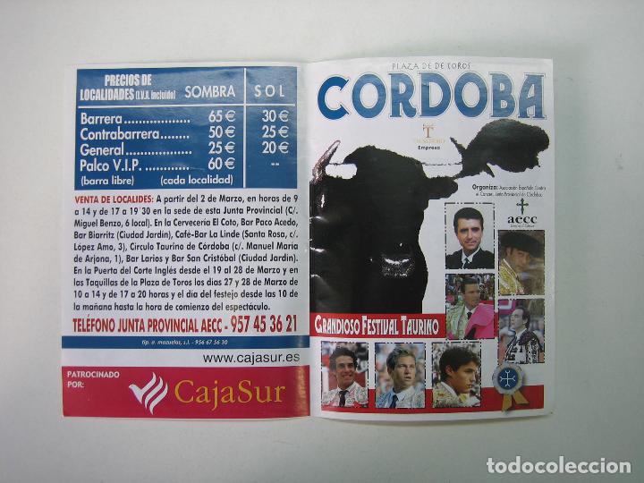Carteles toros: 1. Programa plaza de toros de Cordoba - Foto 1