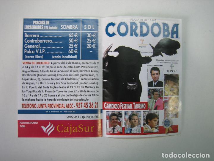 Carteles toros: 1. Programa plaza de toros de Cordoba - Foto 1