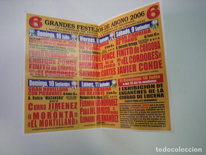 Carteles toros: 1. Programa plaza de toros de Lucena - Foto 2