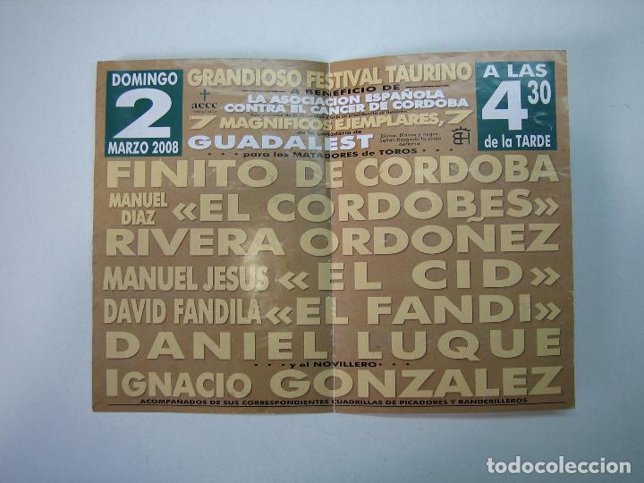 Carteles toros: 1. Programa plaza de toros de Cordoba - Foto 2