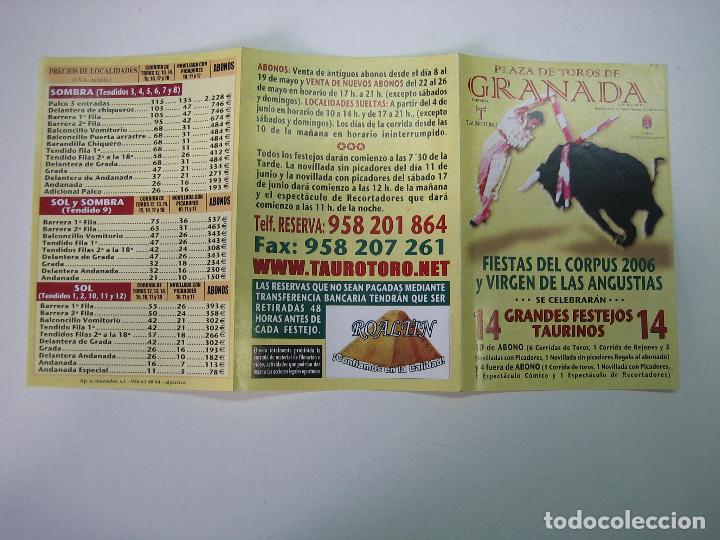Carteles toros: 1. Programa plaza de toros de Granada - Foto 1