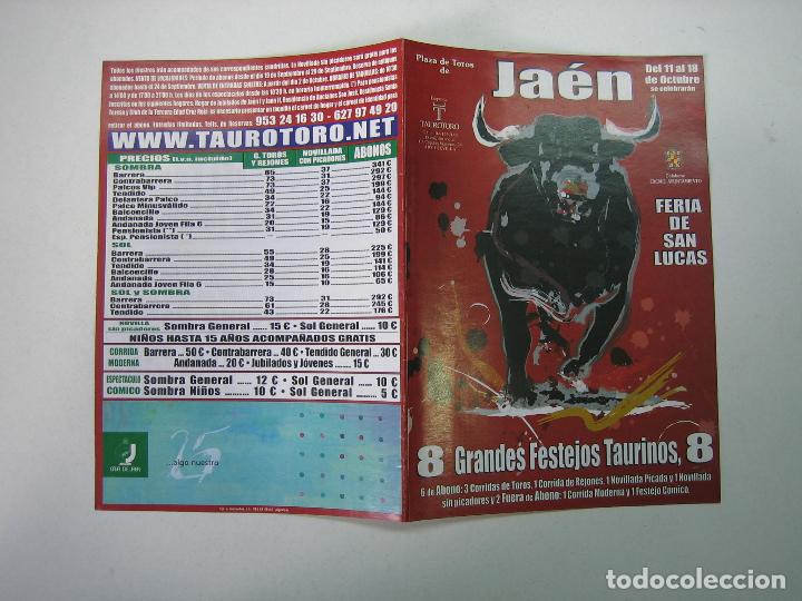 Carteles toros: 1. Programa plaza de toros de Jaen - Foto 1