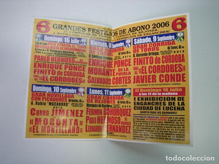 Carteles toros: 1. Programa plaza de toros de Lucena - Foto 2