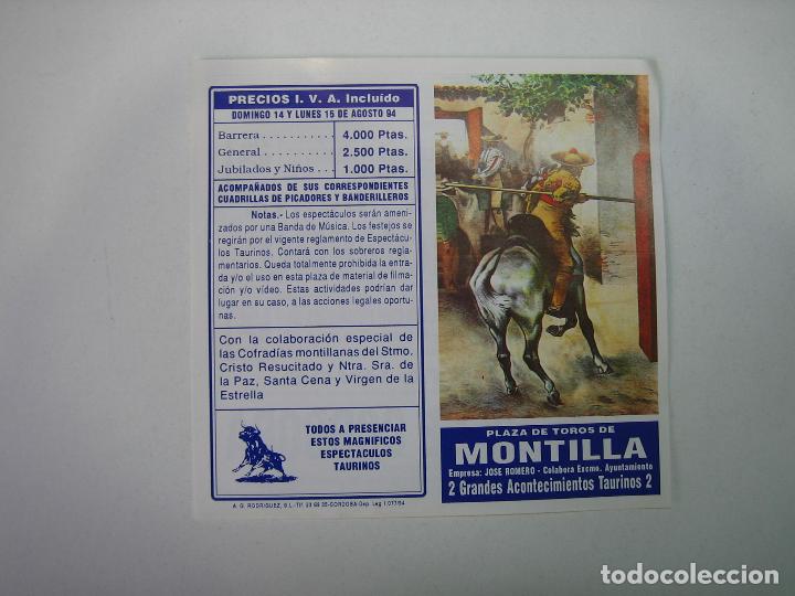 Carteles toros: 1. Programa plaza de toros de Montilla - Foto 1