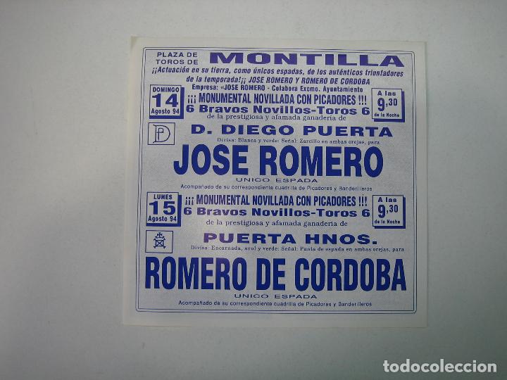 Carteles toros: 1. Programa plaza de toros de Montilla - Foto 2