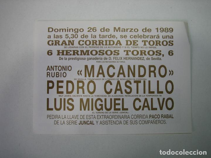 Carteles toros: 1. Programa plaza de toros de Lucena - Foto 2