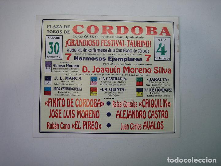 Carteles toros: 1. Programa plaza de toros de Cordoba - Foto 2