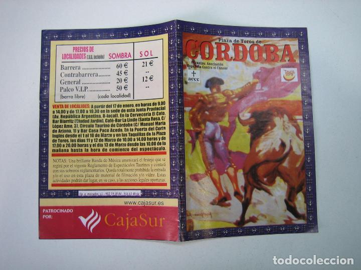 Carteles toros: 1. Programa plaza de toros de Cordoba - Foto 1