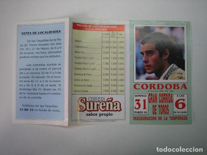 Carteles toros: 1. Programa plaza de toros de Cordoba - Foto 1