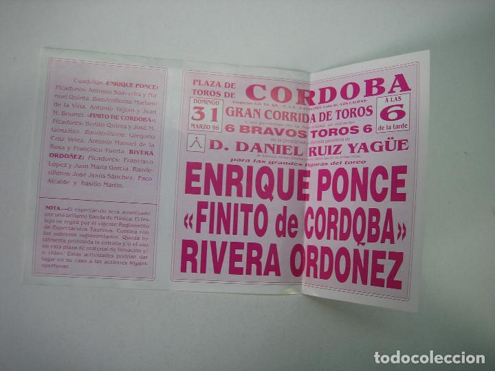 Carteles toros: 1. Programa plaza de toros de Cordoba - Foto 2