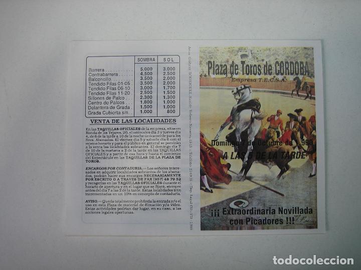Carteles toros: 1. Programa plaza de toros de Cordoba - Foto 1