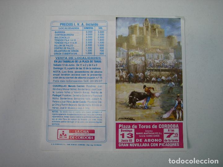 Carteles toros: 1. Programa plaza de toros de Cordoba - Foto 1