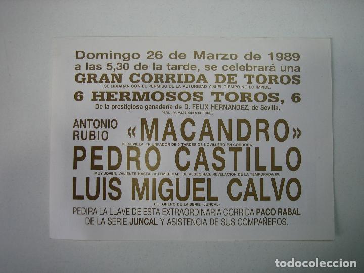 Carteles toros: 1. Programa plaza de toros de Cordoba - Foto 2